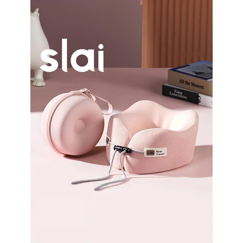 SLAI Travel Neck Pillow, Portable U-Shaped Memory Foam Pillow with Soft Cover Comfortable Neck Suppo